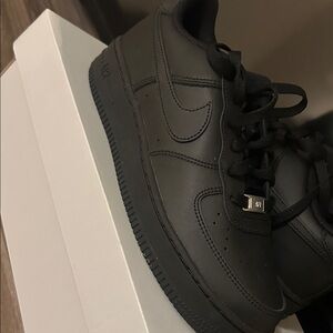 Nike All-Black Low Top Leather Sneakers